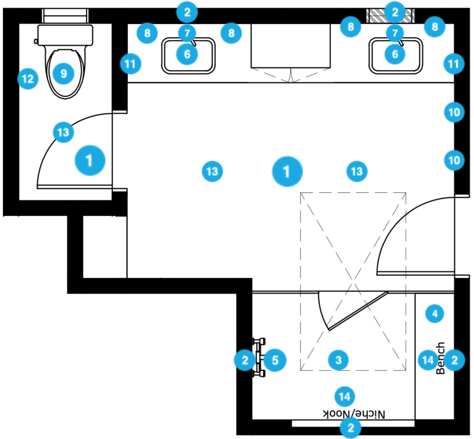 Plano de Baño por Diseñador Online