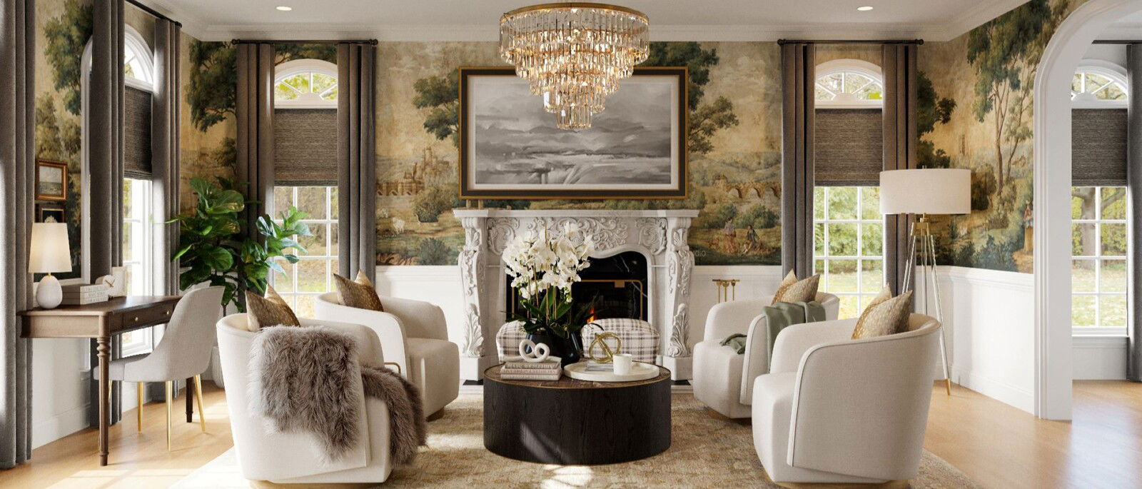 Elegant Eclectic Glam House Interior Design | Decorilla