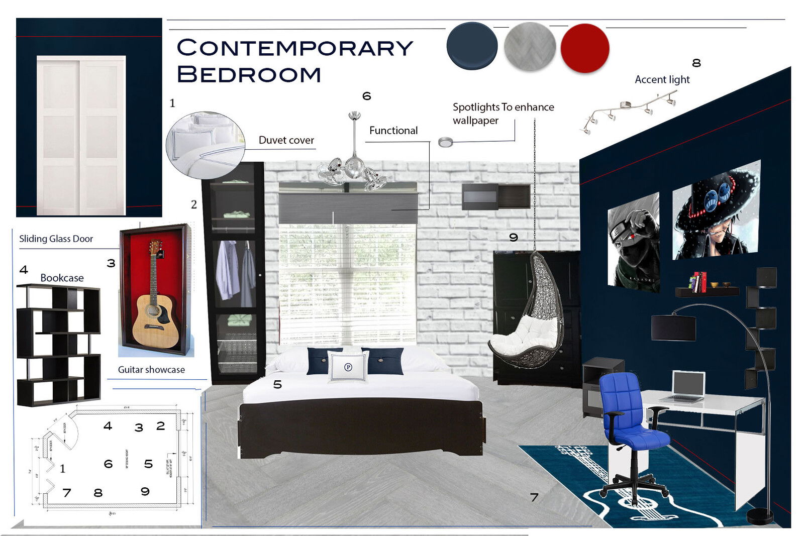 Teenager bedroom transformation Yumilka S. Moodboard 1 thumb