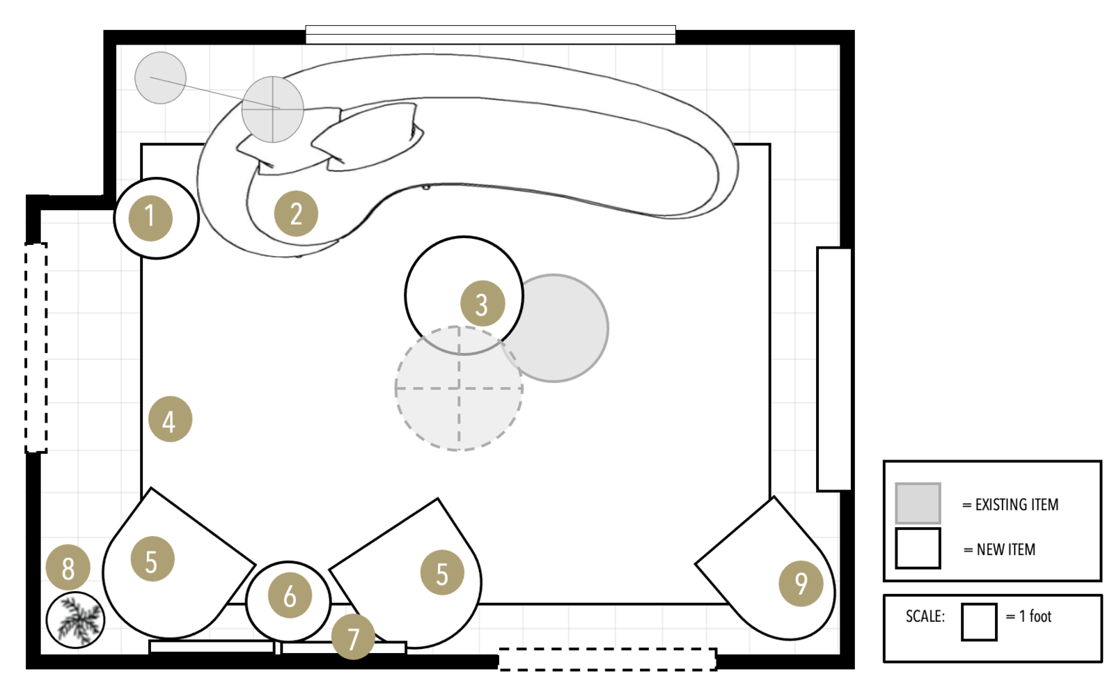 Online Designer Living Room Floorplan