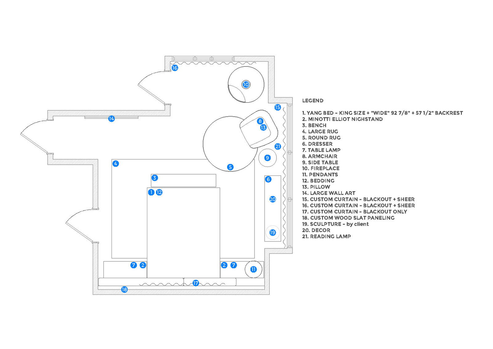 Online Designer Bedroom Floorplan