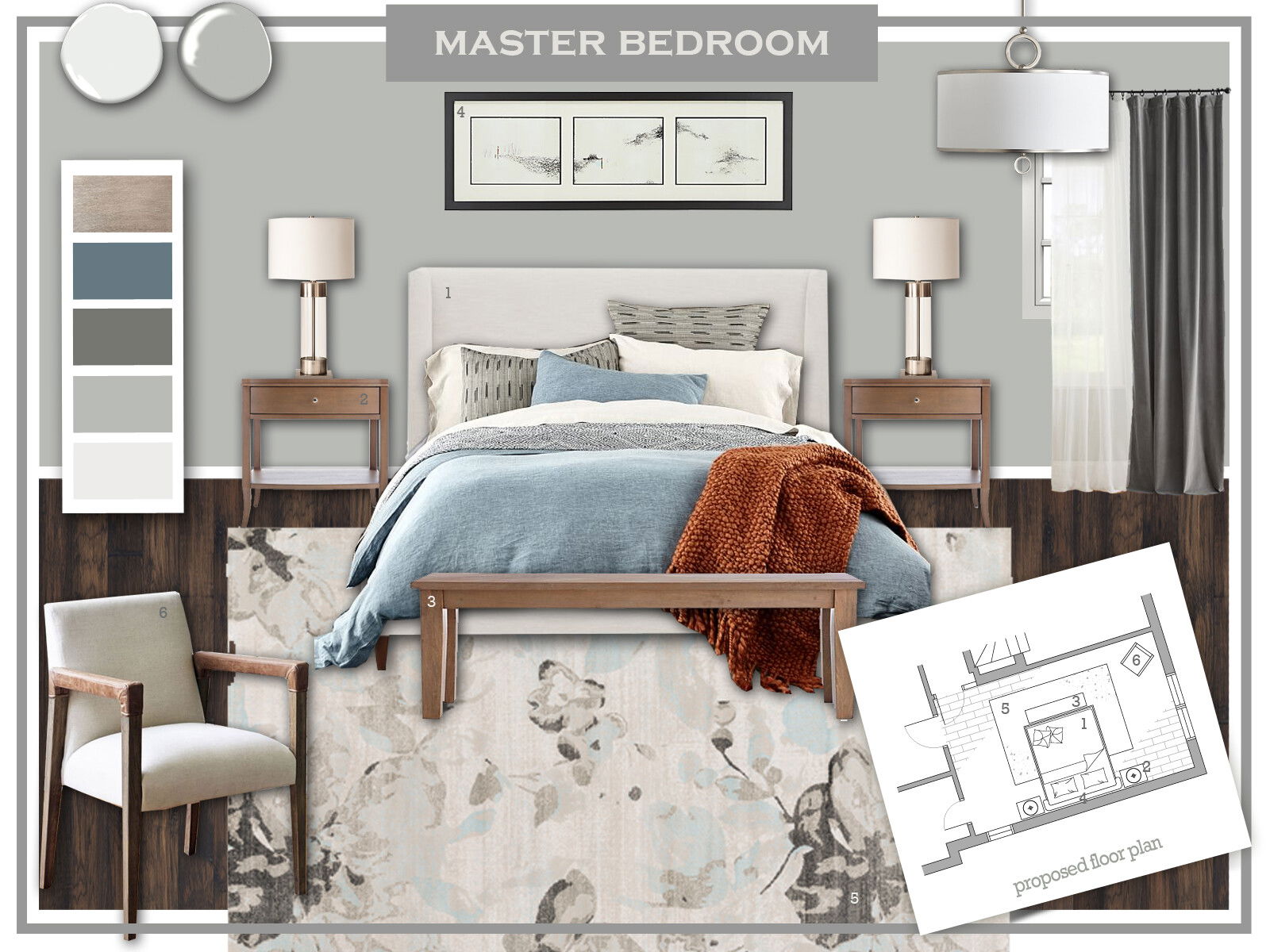 Online Designer Bedroom 3D Model 3