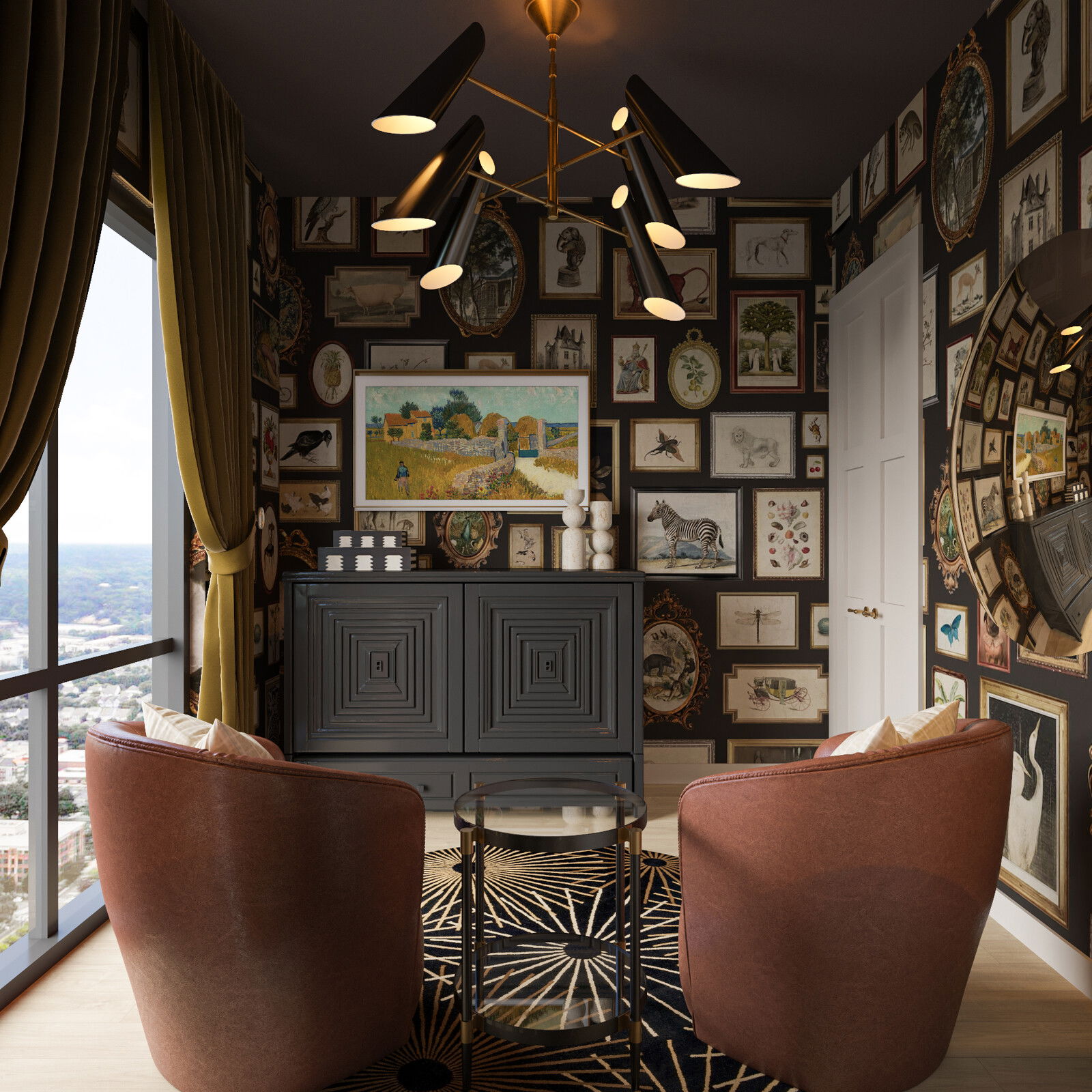 Online Designer Living Room 3D Model thumbnail1
