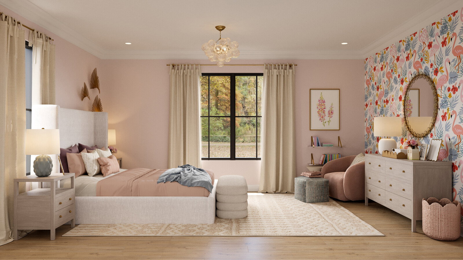 Online Designer Bedroom 3D Model 2