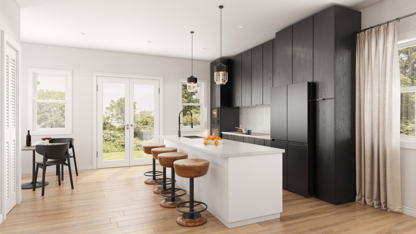 Renderizado de Sala de Estar & Cocina de Plan Abierto thumb