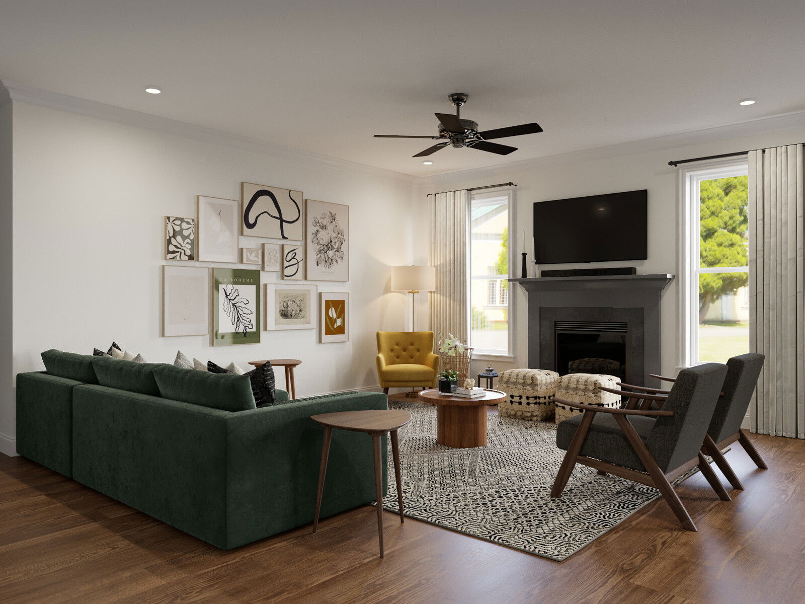 Online Designer Living Room 3D Model 2