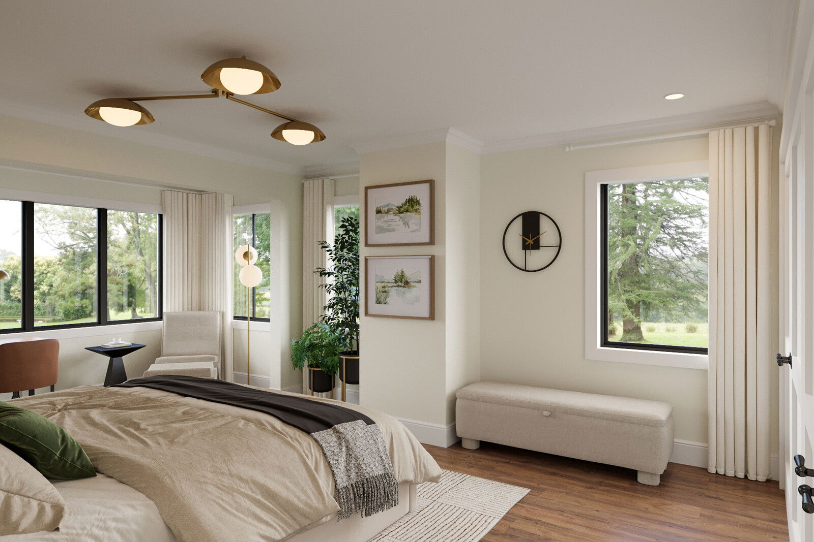 Online Designer Bedroom 3D Model thumbnail2