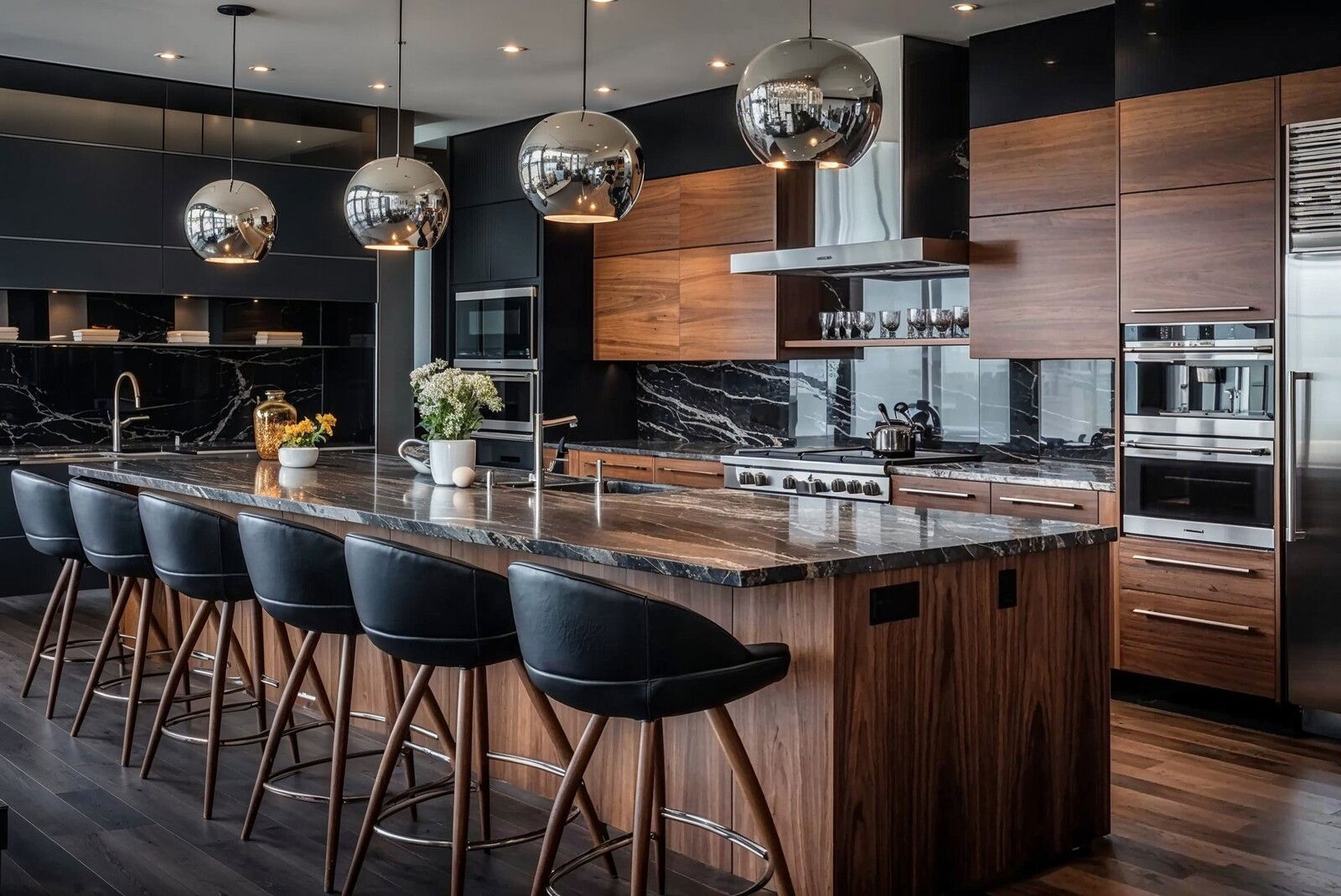 Modern Kitchen Remodel with Dramatic Lightning