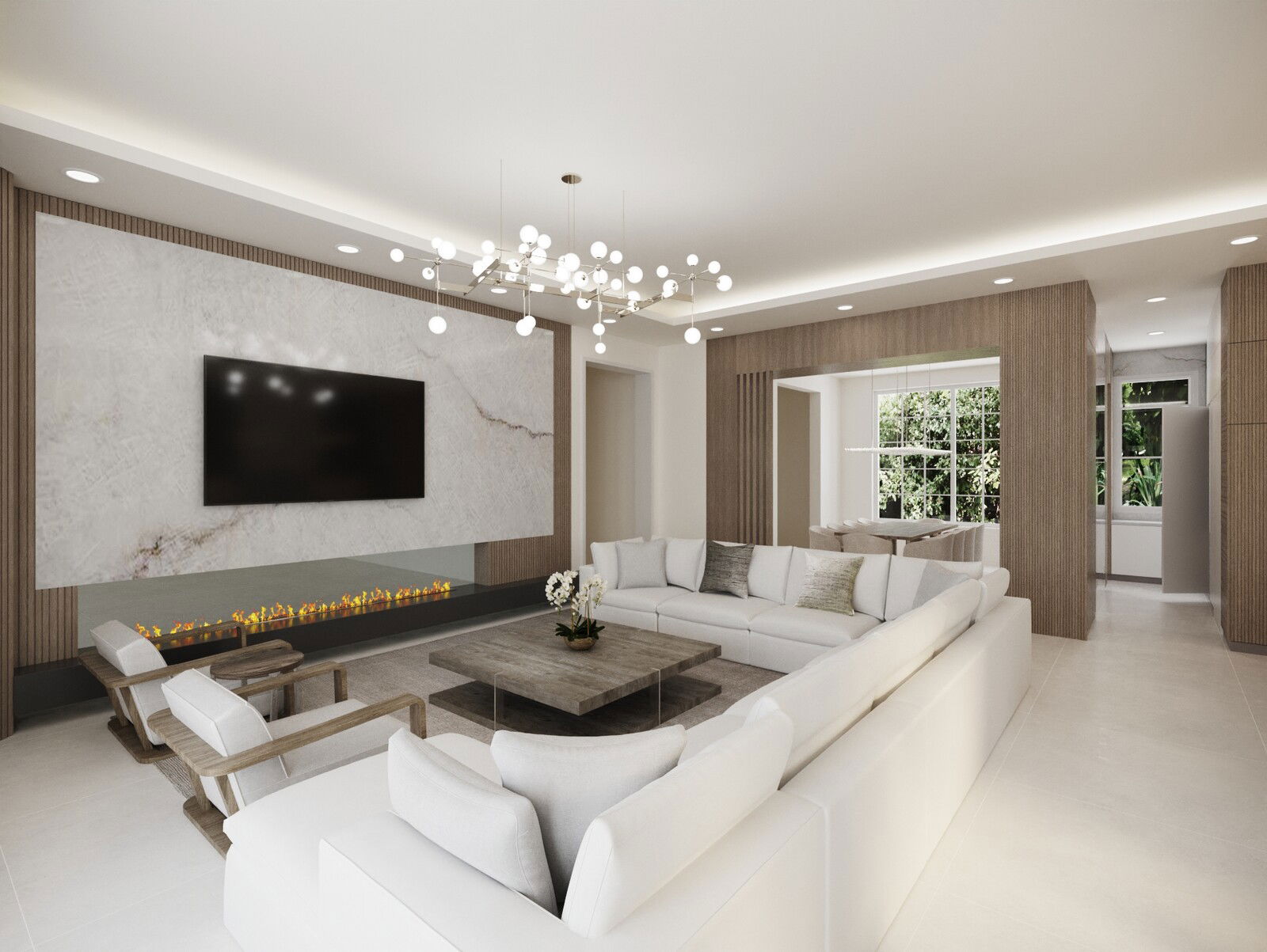 Online Designer Combined Living/Dining 3D Model 1