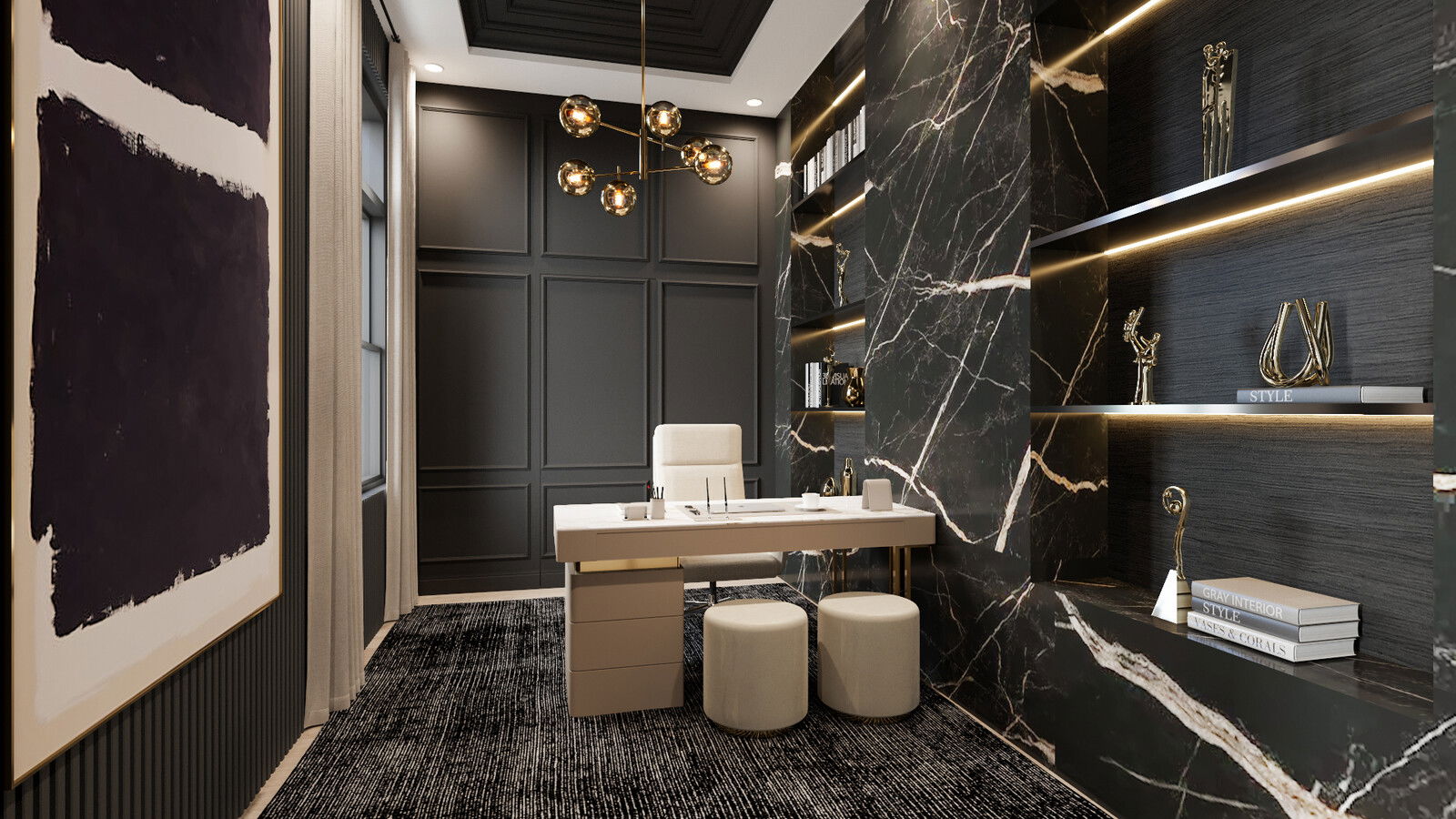 Online Designer Home Office 3D Model 1