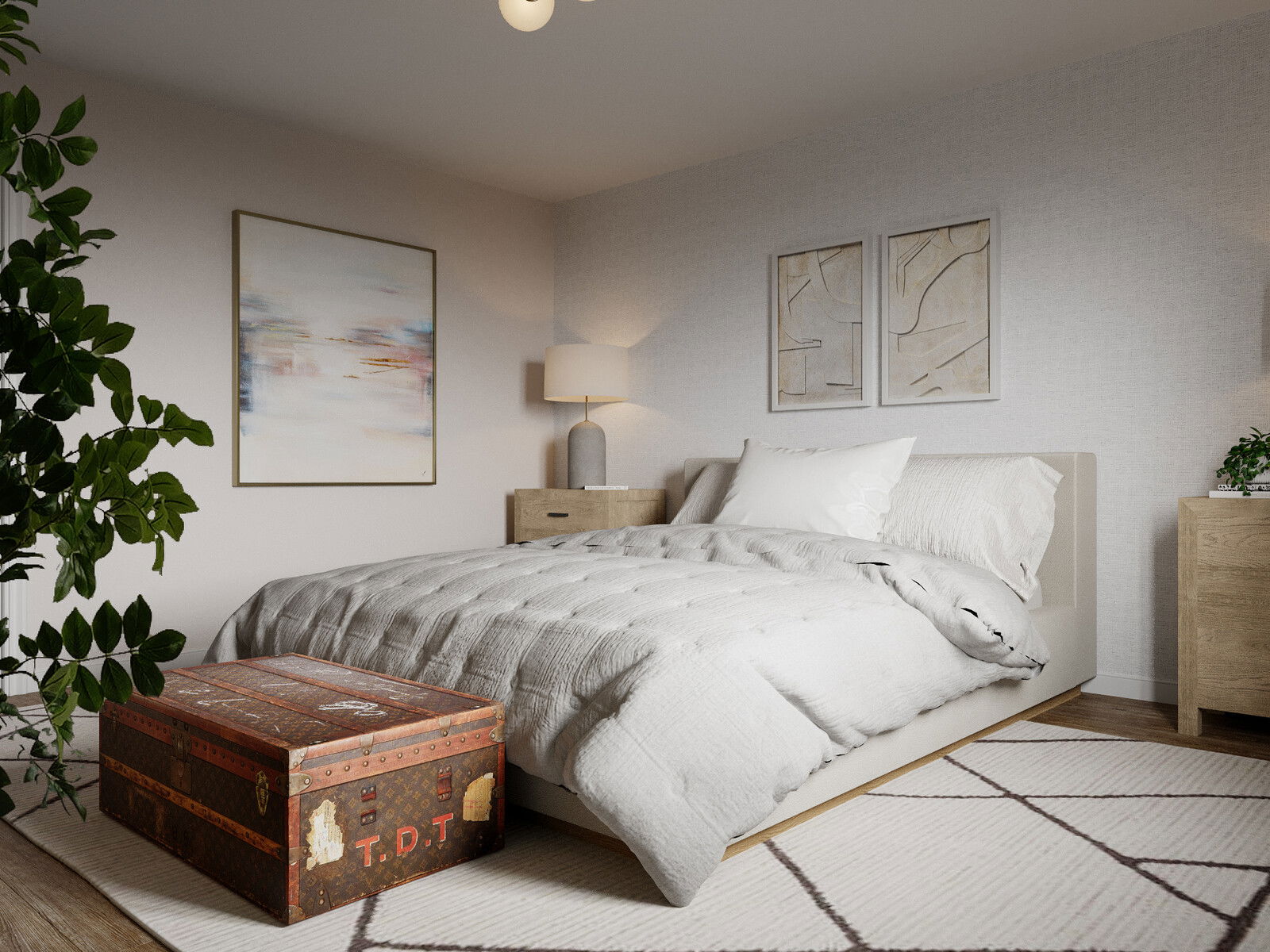 Online Designer Bedroom 3D Model 3