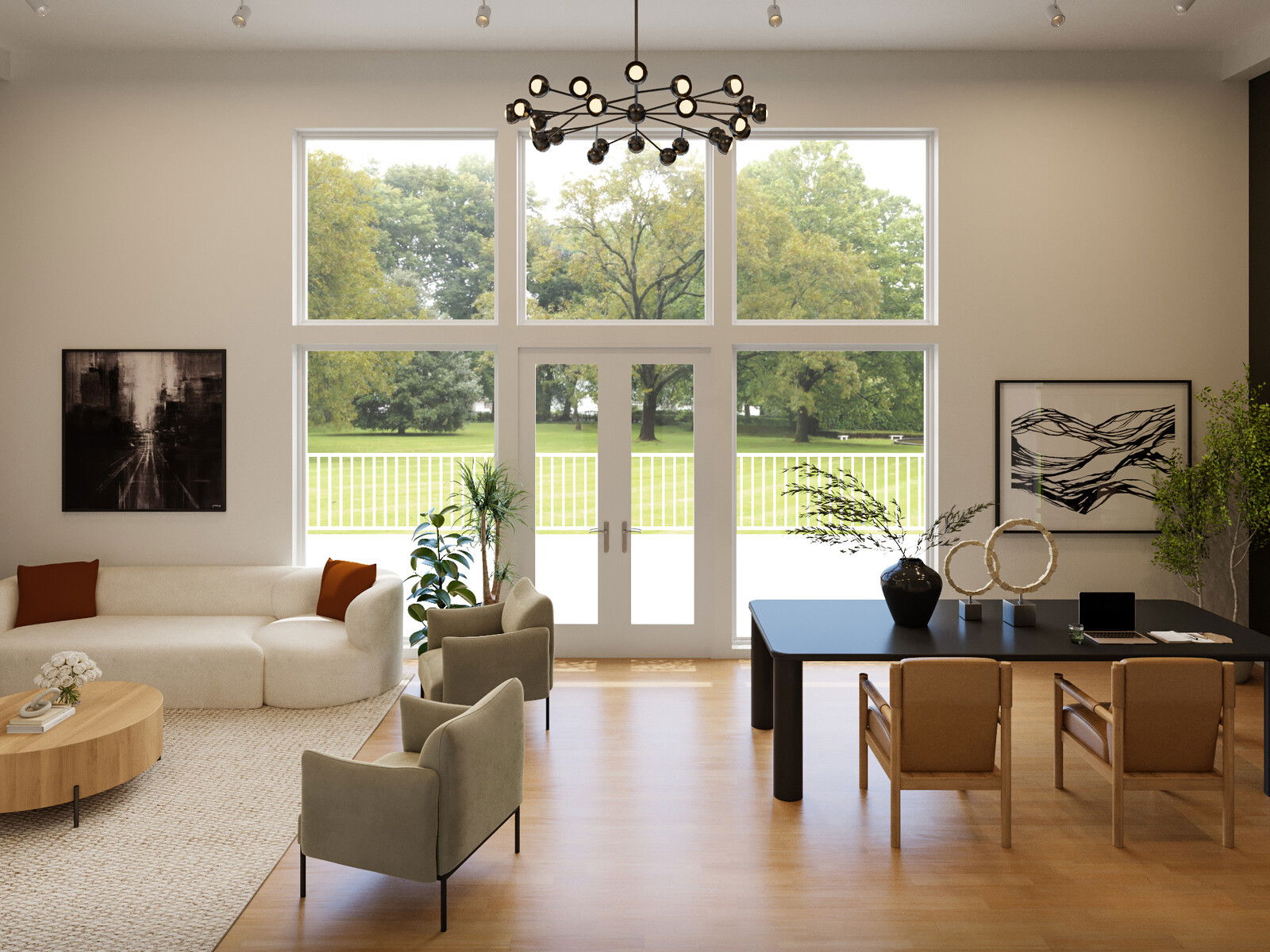 Online Designer Combined Living/Dining 3D Model 4
