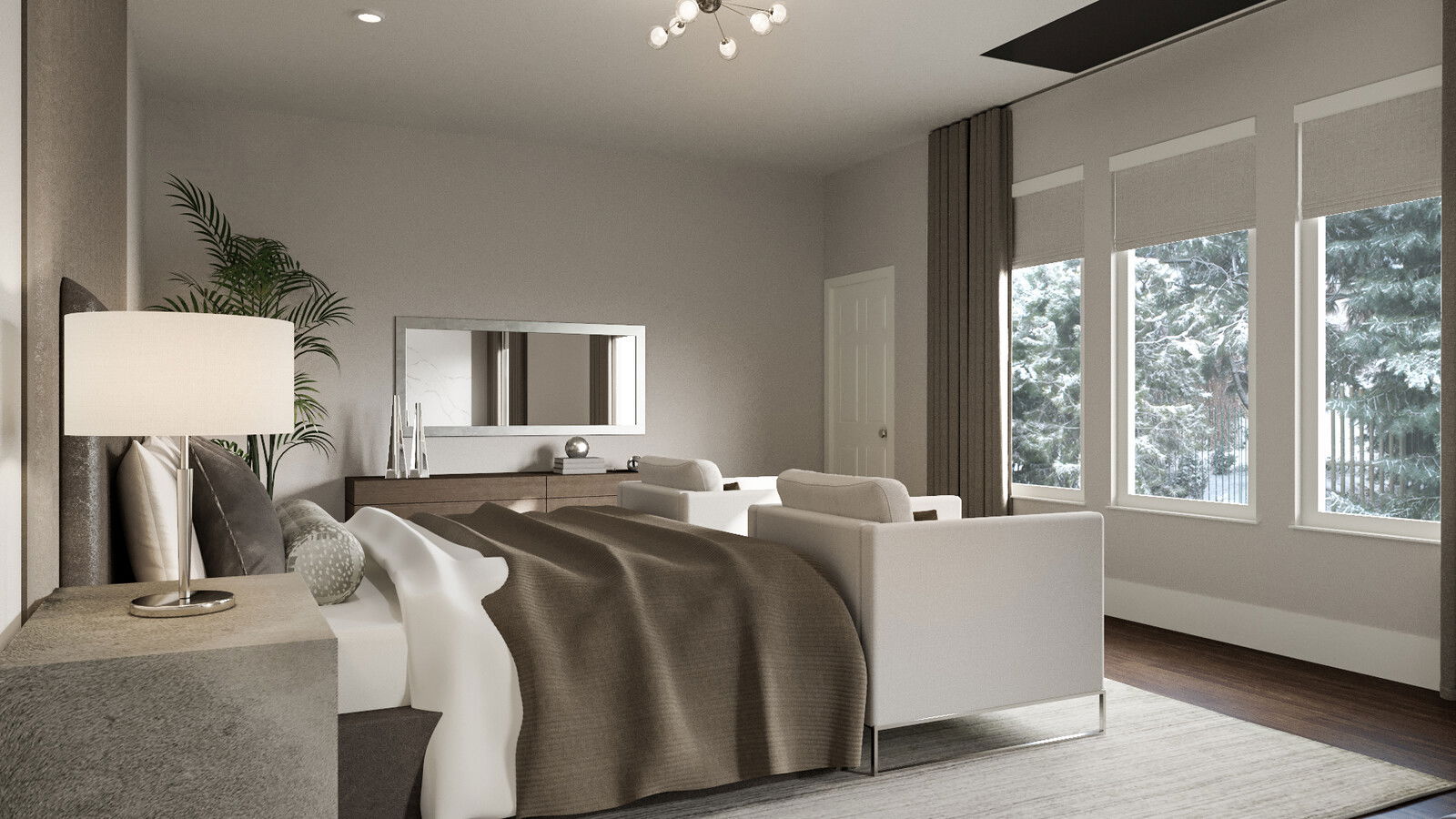 Online Designer Bedroom 3D Model 3
