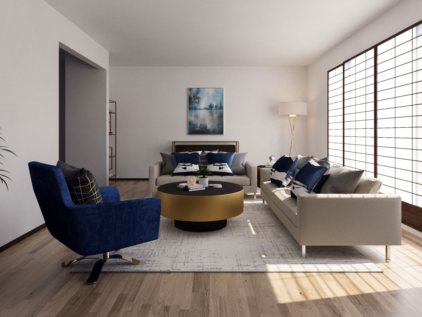 Online Designer Living Room 3D Model 1