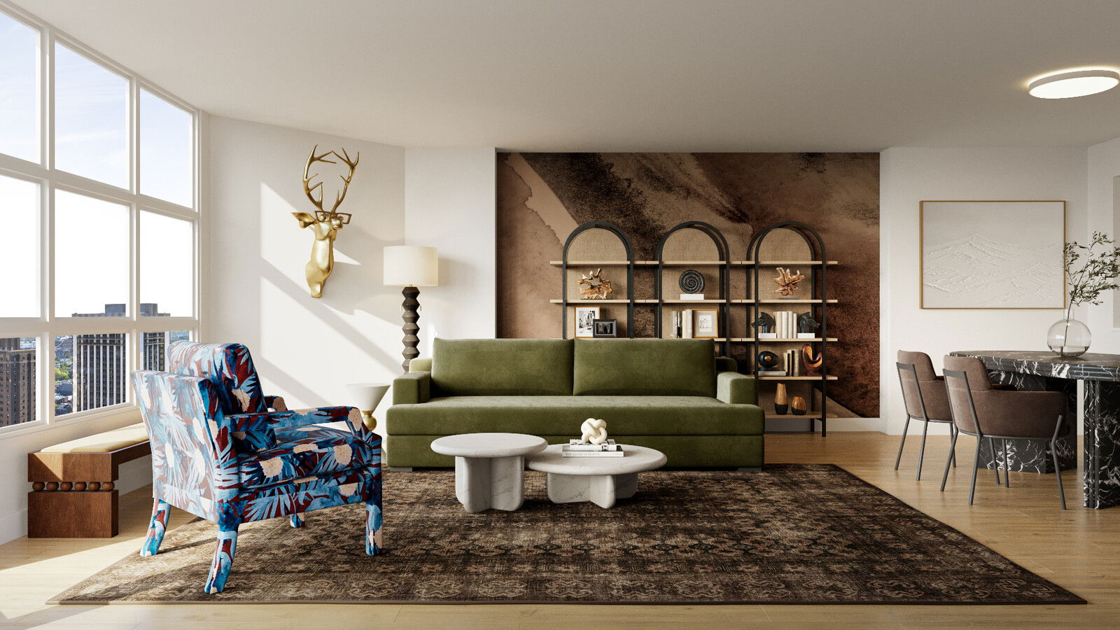 Online Designer Combined Living/Dining 3D Model 3