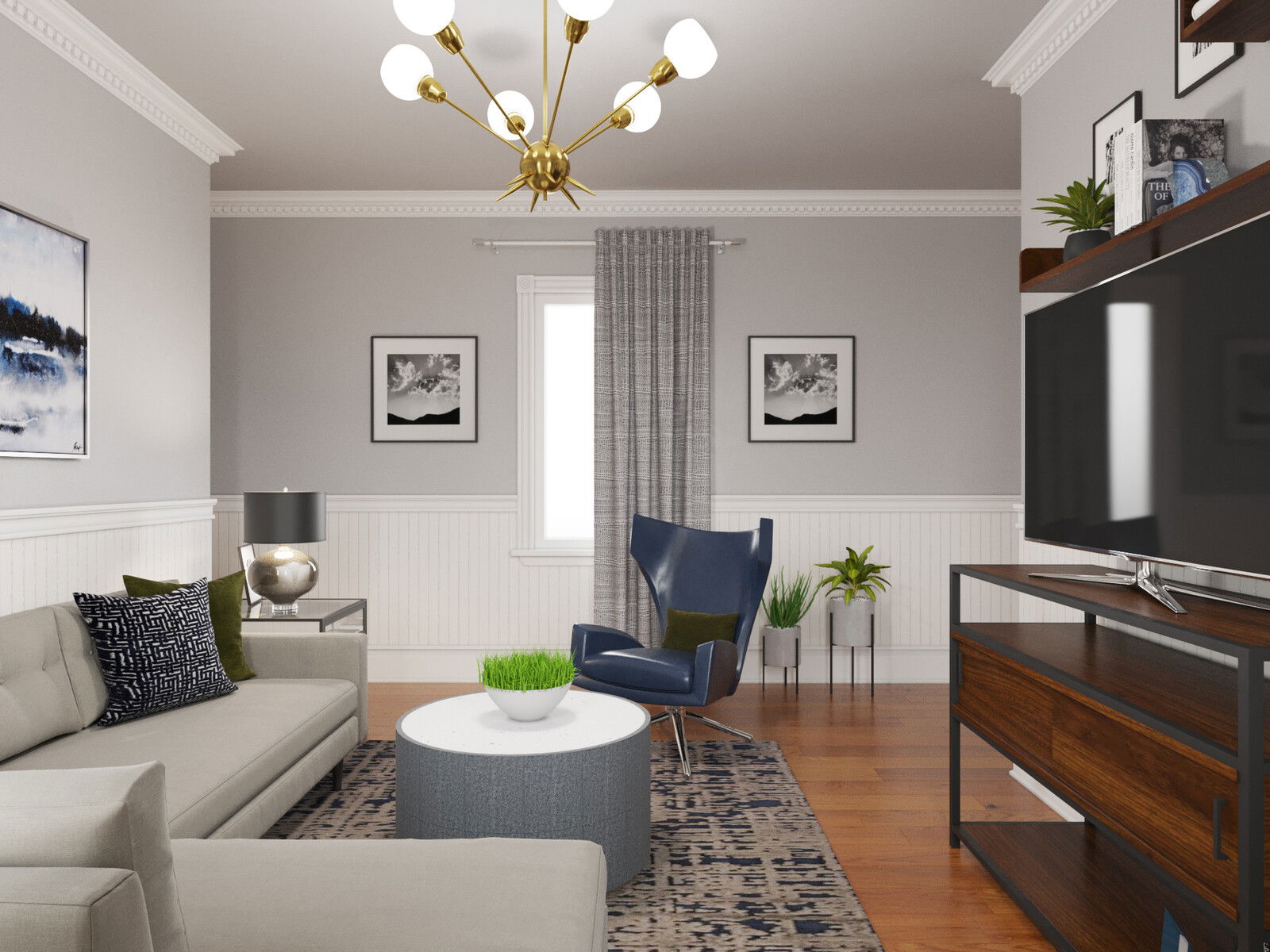 Online Designer Living Room 3D Model 3