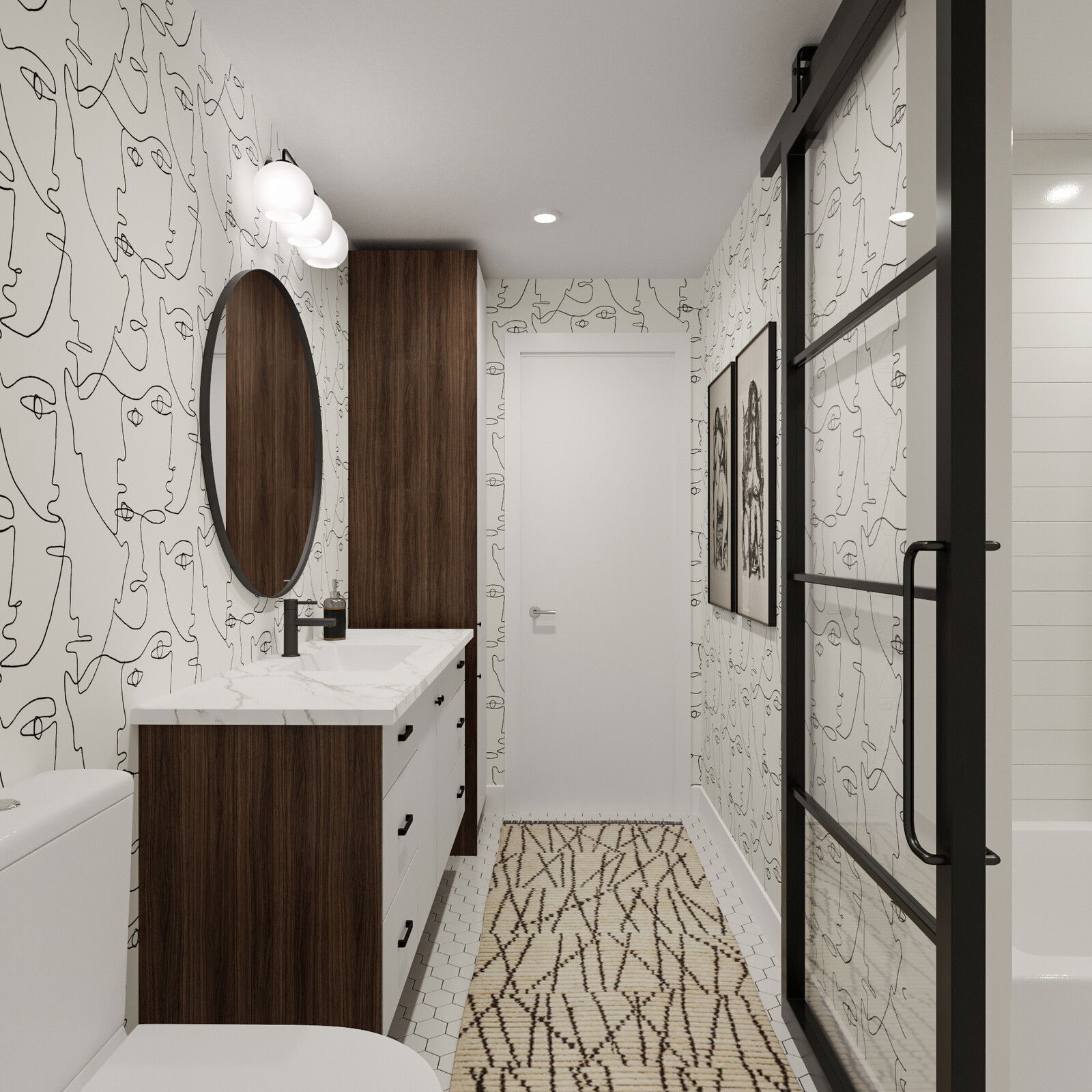 Online Designer Bathroom 3D Model 3