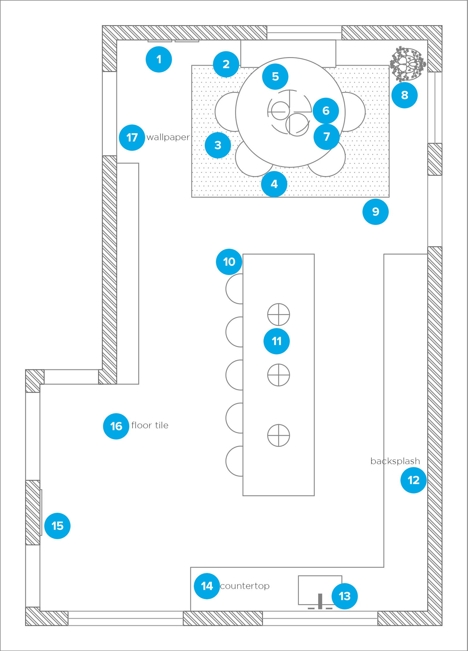 Online Designer Kitchen Floorplan