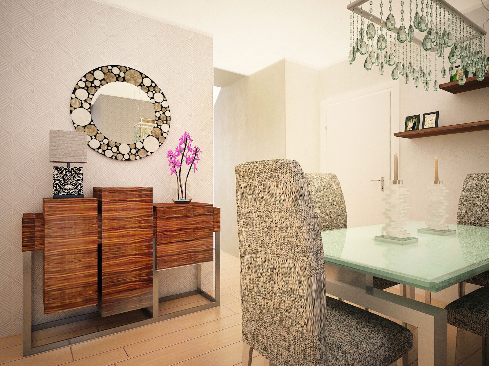 Modelo 3D de sala de estar de diseñador en línea 4