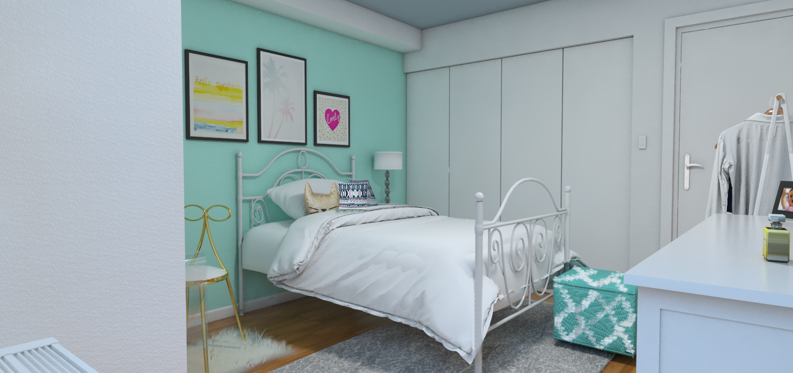 Modelo 3D de Habitación Infantil del Diseñador en Línea 2