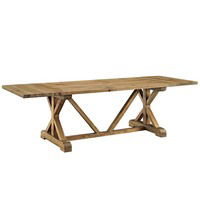 Extendable Light Wood Dining Table, by Modway Furniture, 36" length x 102.5" width x 30" height thumbnail 1