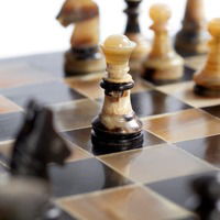 Checkmate Chess Board | Horn, by Cyan Design, 1'0.25" length x 1'0.25" width x 2.75" height thumbnail 2