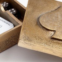 Spades Container | Antique Gold, Game Table by Cyan Design, 4.5" length x 4.5" width x 2" depth thumbnail 2