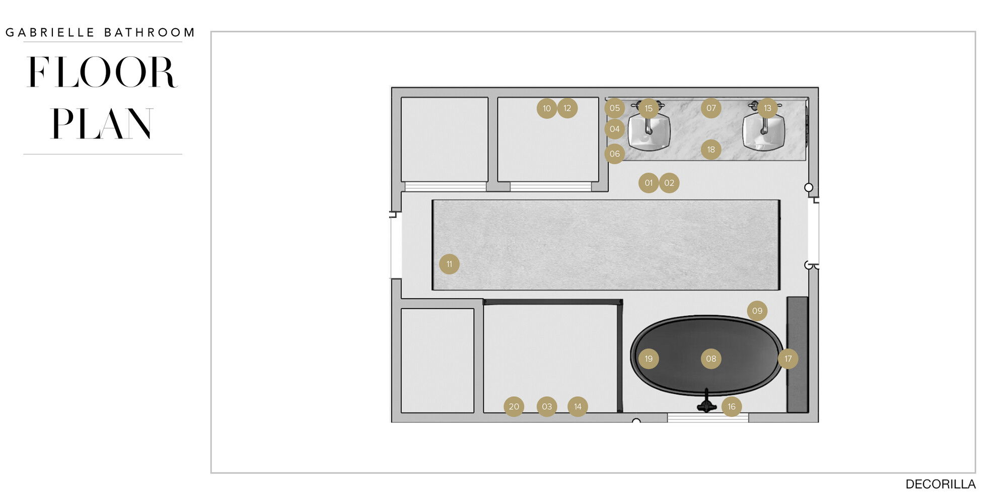 Online Designer Bathroom Floorplan