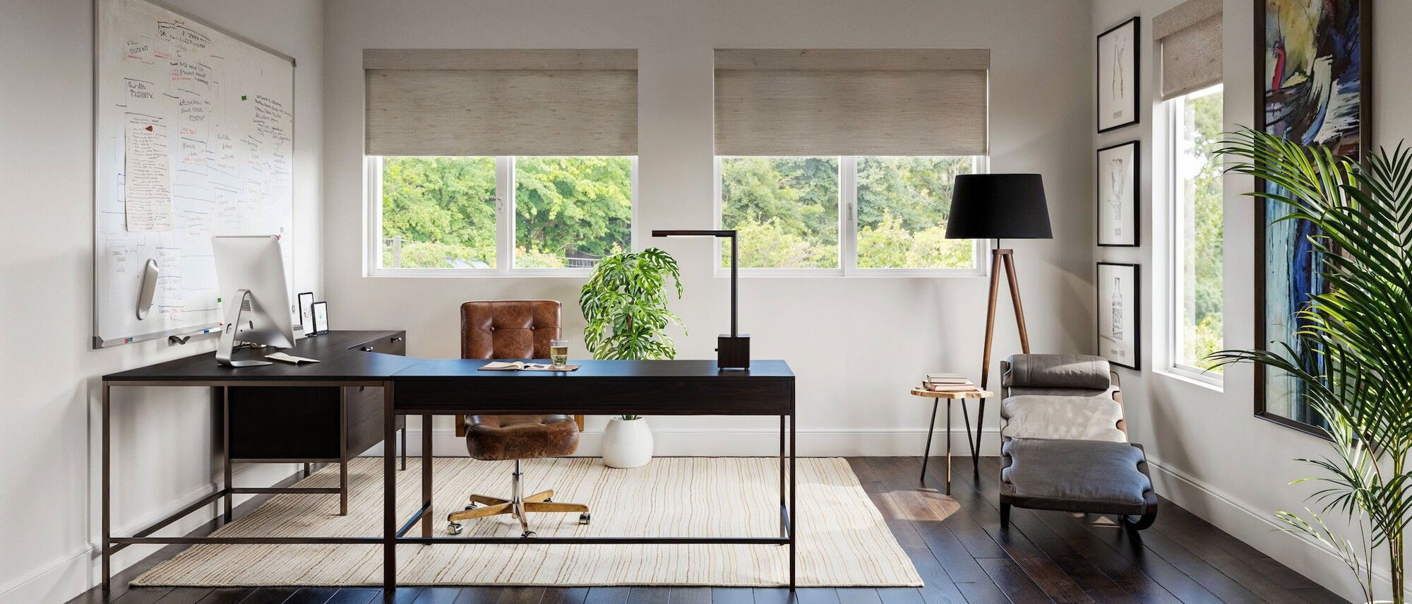 Zen Home Office by interior designers in Miami, Florida