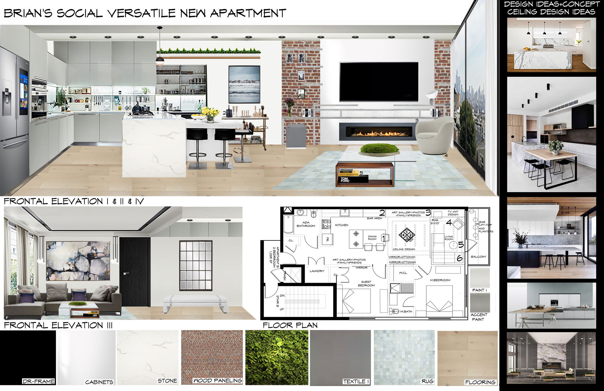 Online Designer Combined Living/Dining Interior Design Ideas