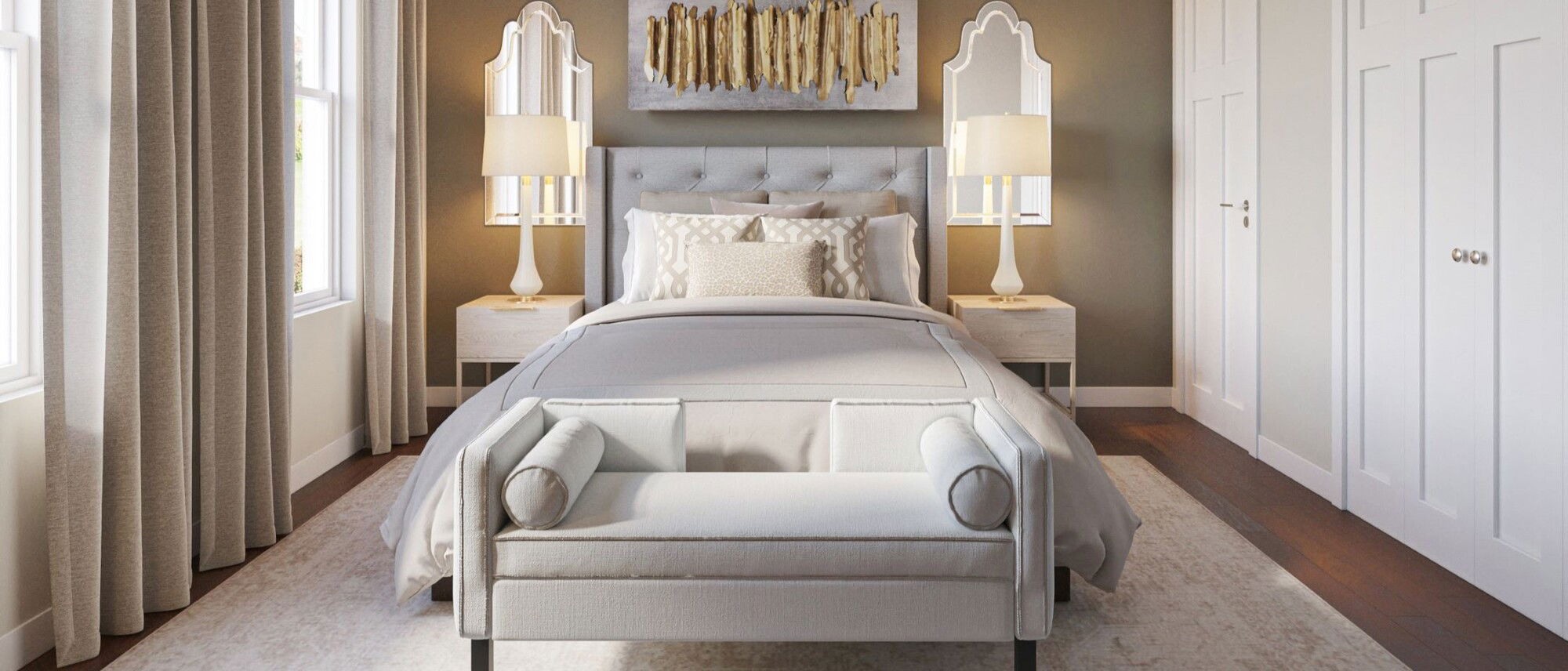 Elegant Luxury Guest Bedroom Renovation- After Rendering