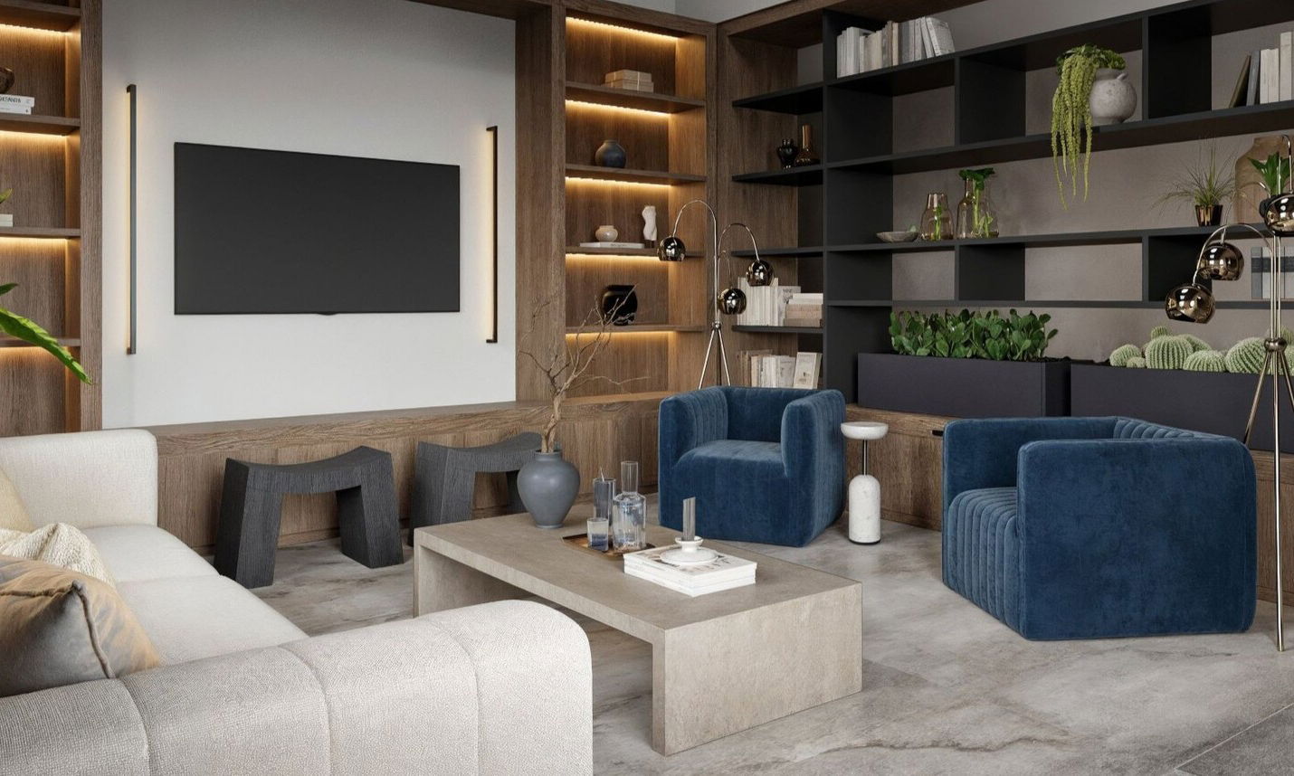 Elegant Modern Contemporary Living Room Remodel by interior designers in Roseville, California