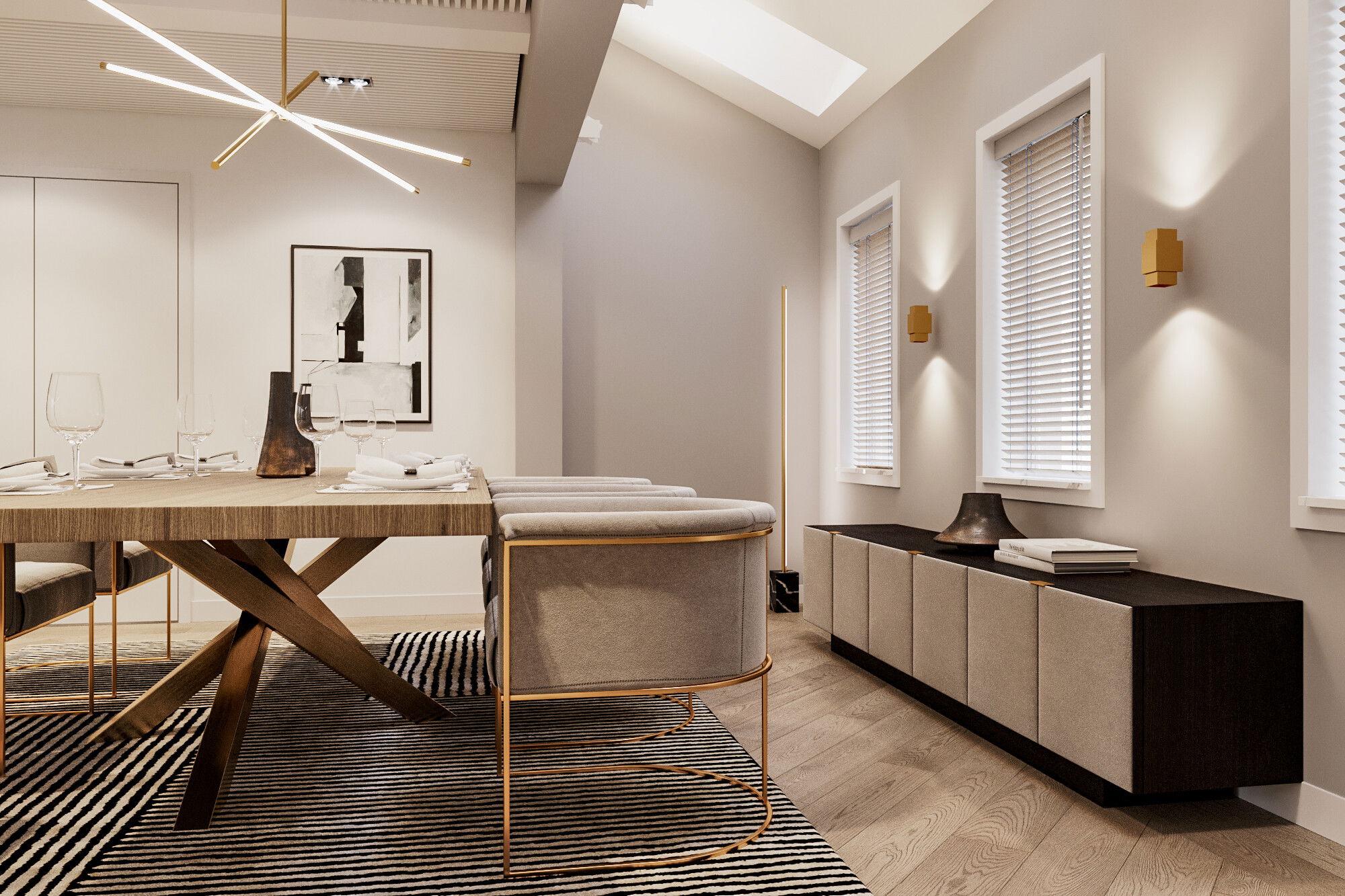 Contemporary Home with Dining Room Design