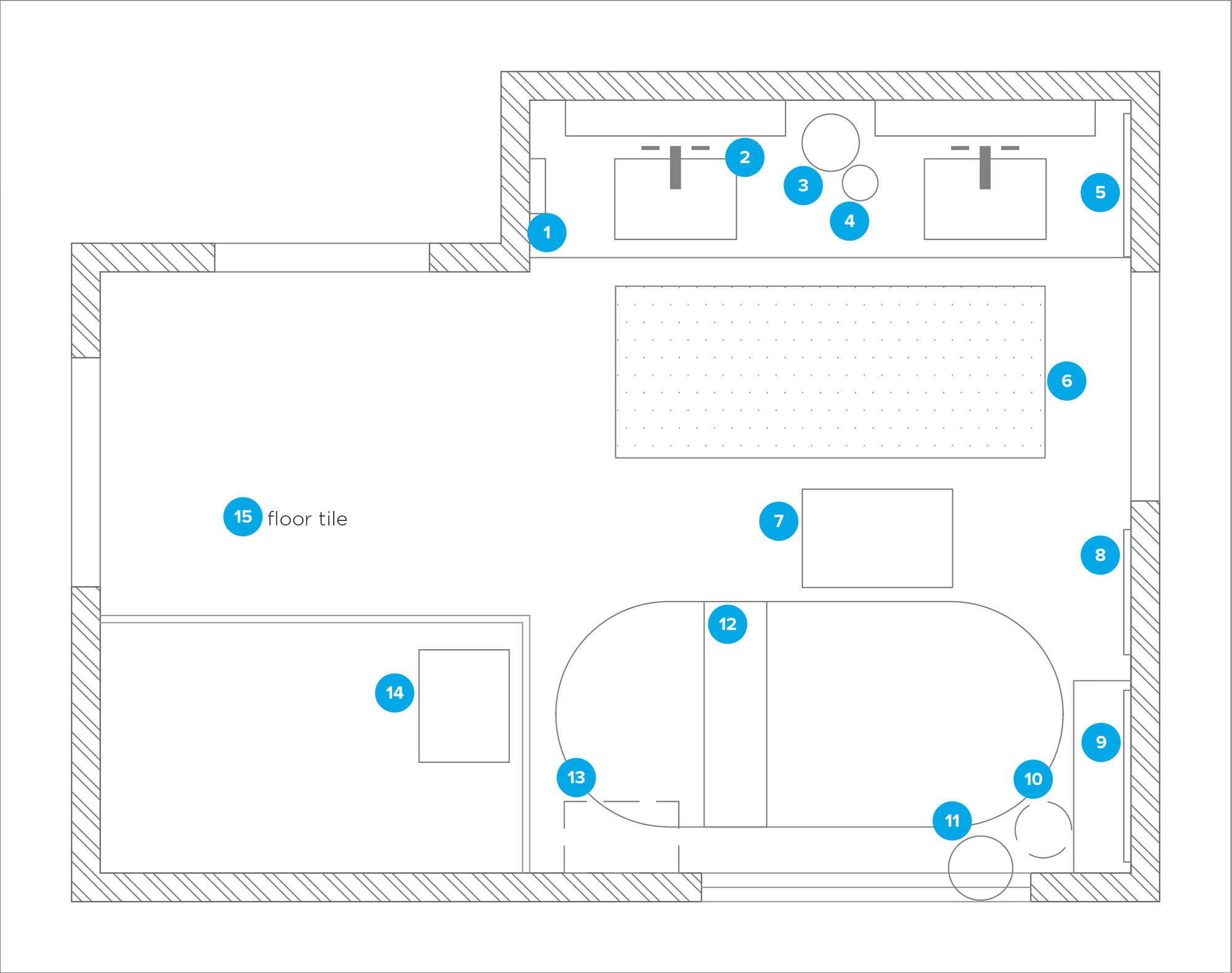 Online Designer Bathroom Floorplan