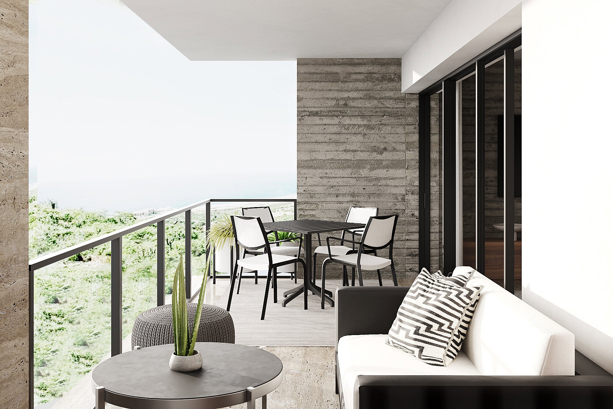 Diseño de interiores elegante con detalles en azul