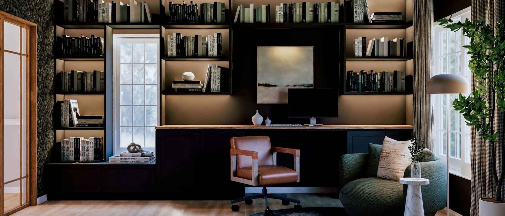 Sophisticated Modern Living Room Renovation- After Rendering