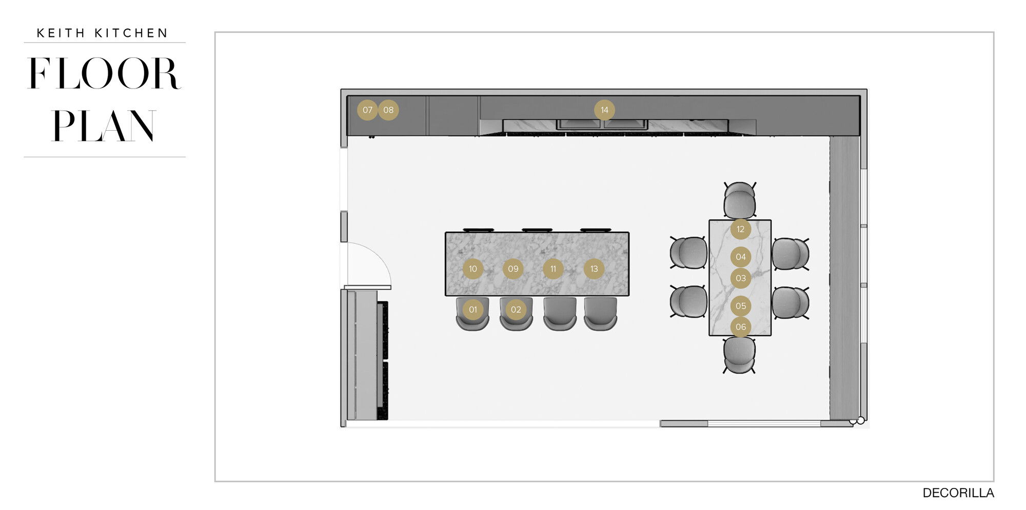 Online Designer Kitchen Floorplan