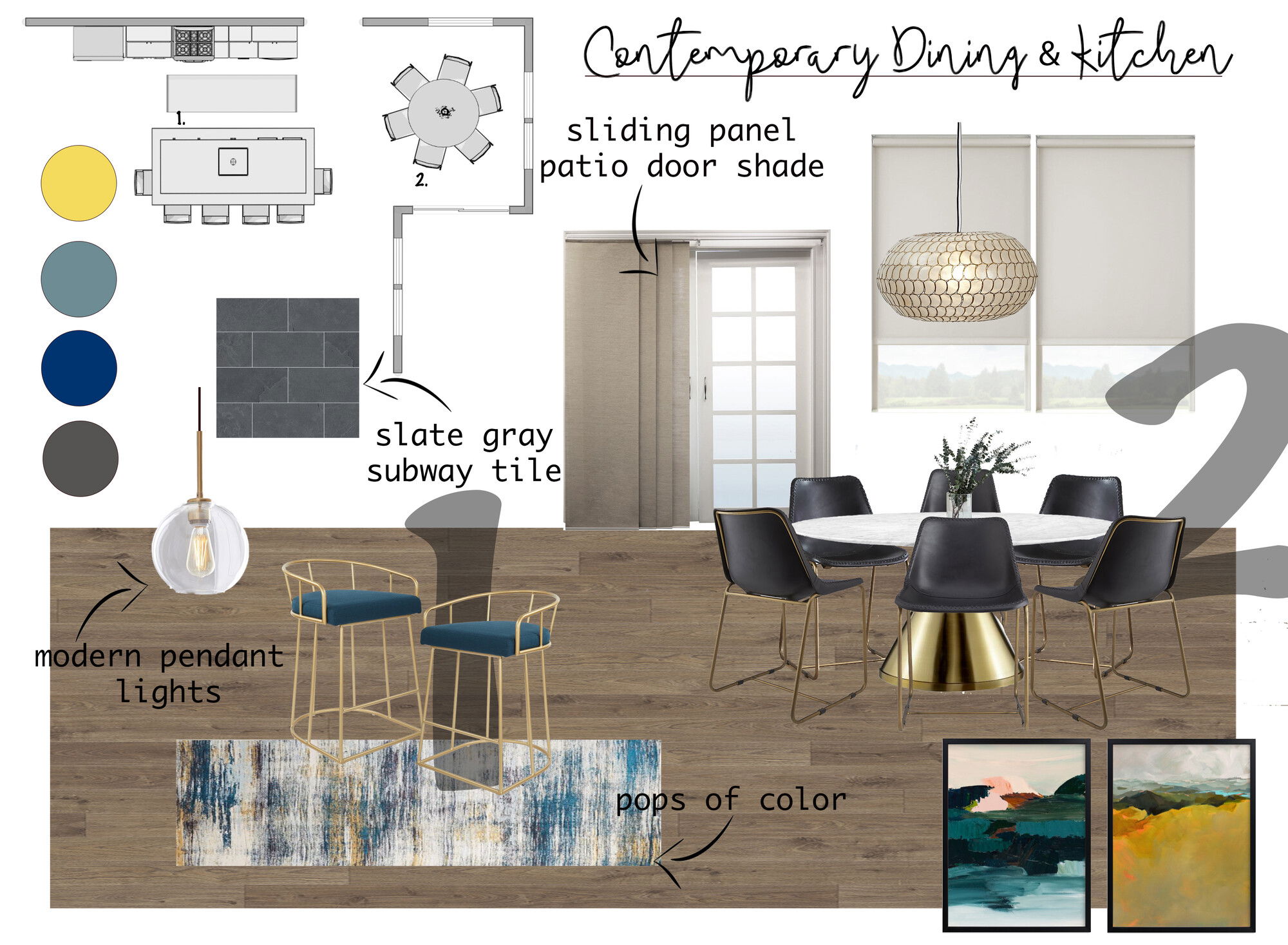 Ideas de Diseño de Interiores para el Comedor por Diseñadores en Línea