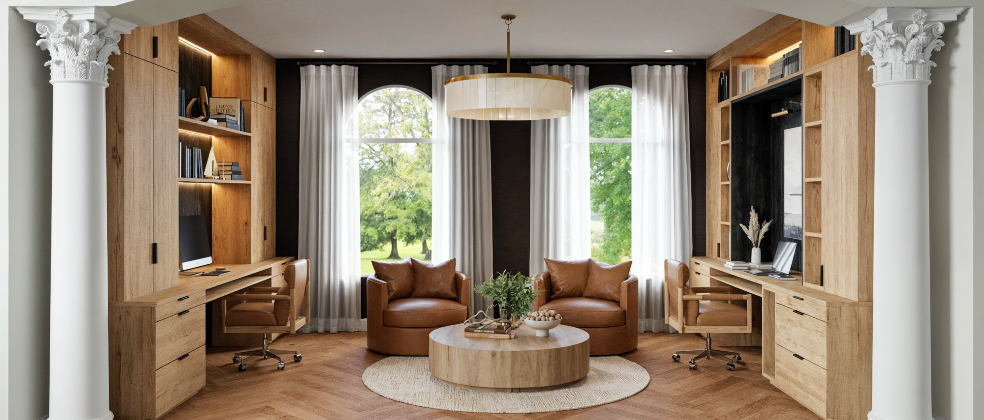 Modern Luxury Kitchen & Home Office Remodel  by top Naples interior designers