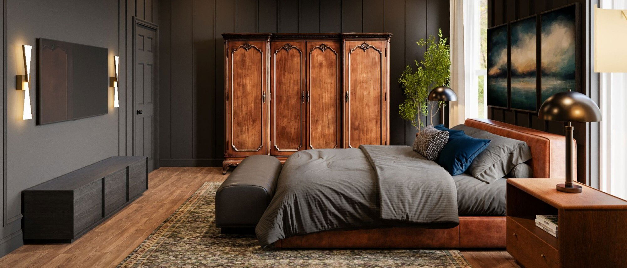 Moody Eclectic Home Design-scott After Rendering