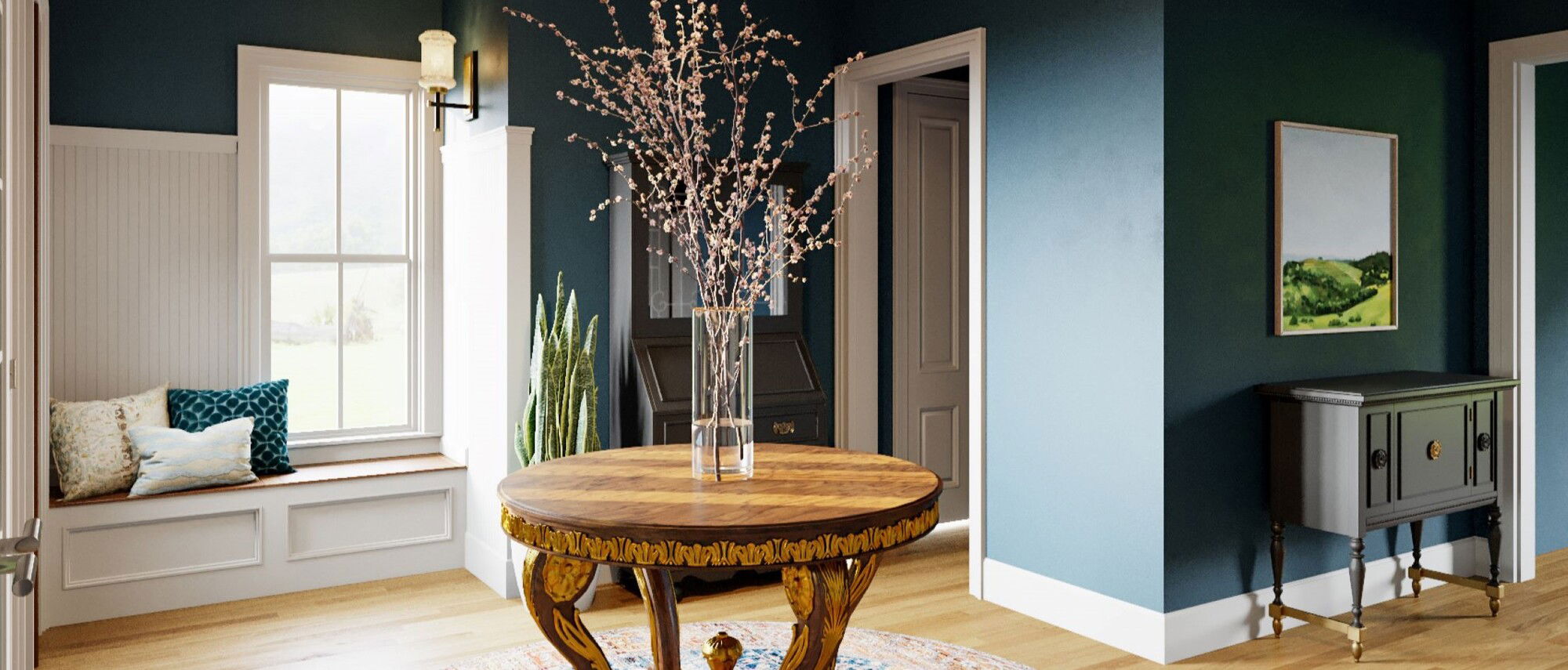 Transitional Foyer Interior Design Ideas by interior designers in Manchester, New Hampshire