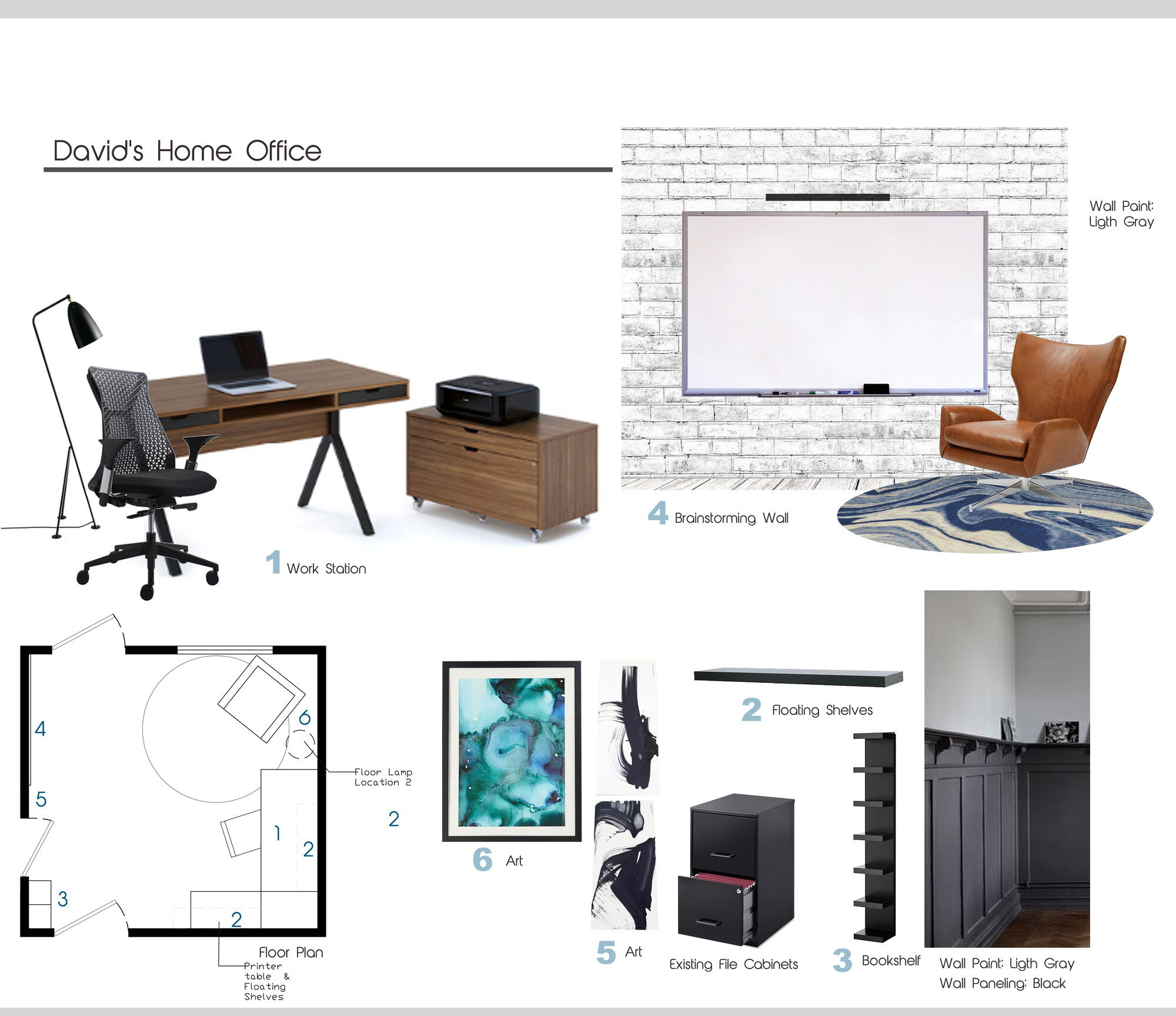 Ideas de diseño interior para hogar/oficina pequeña en línea