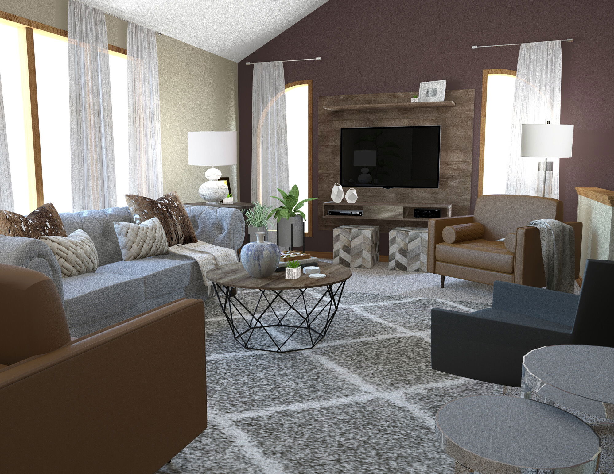 Online Designer Living Room 3D Model 1