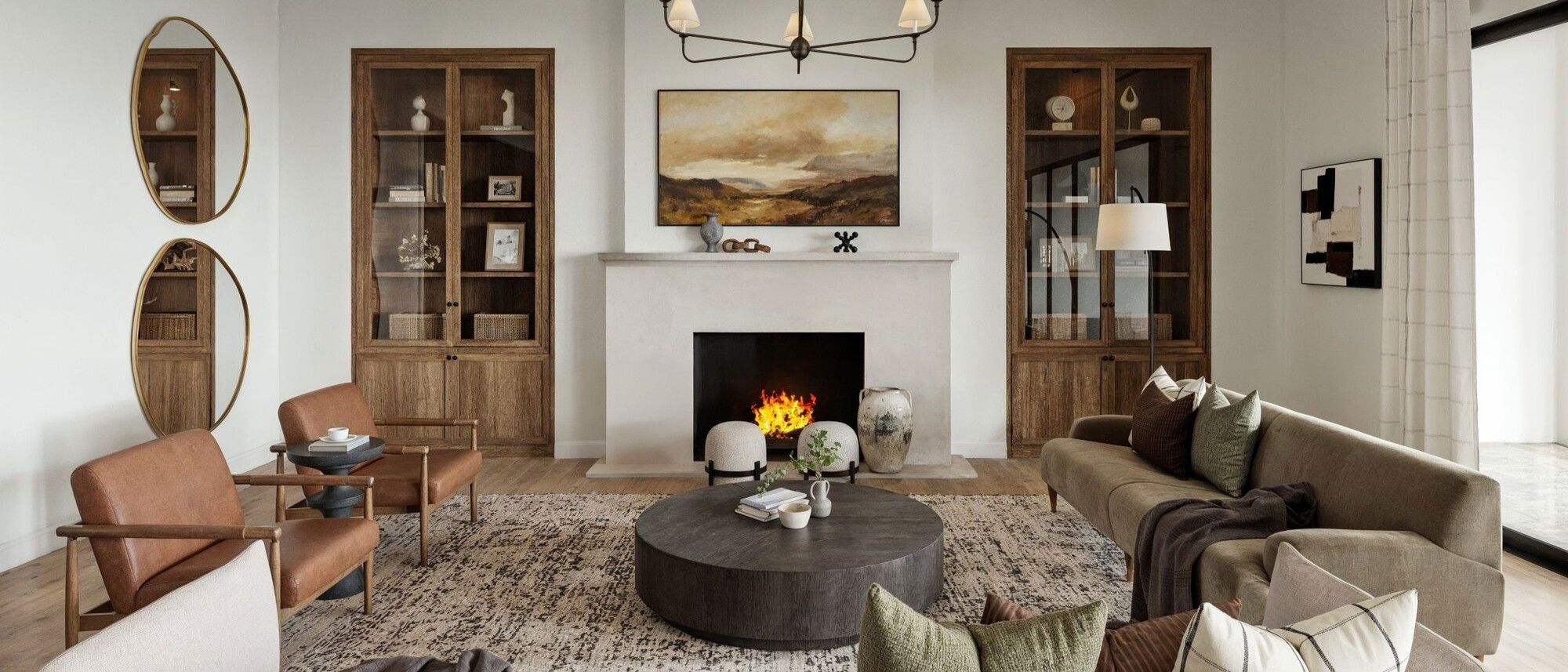Rustic Modern Tudor Remodel with Wood Finishes- After Rendering