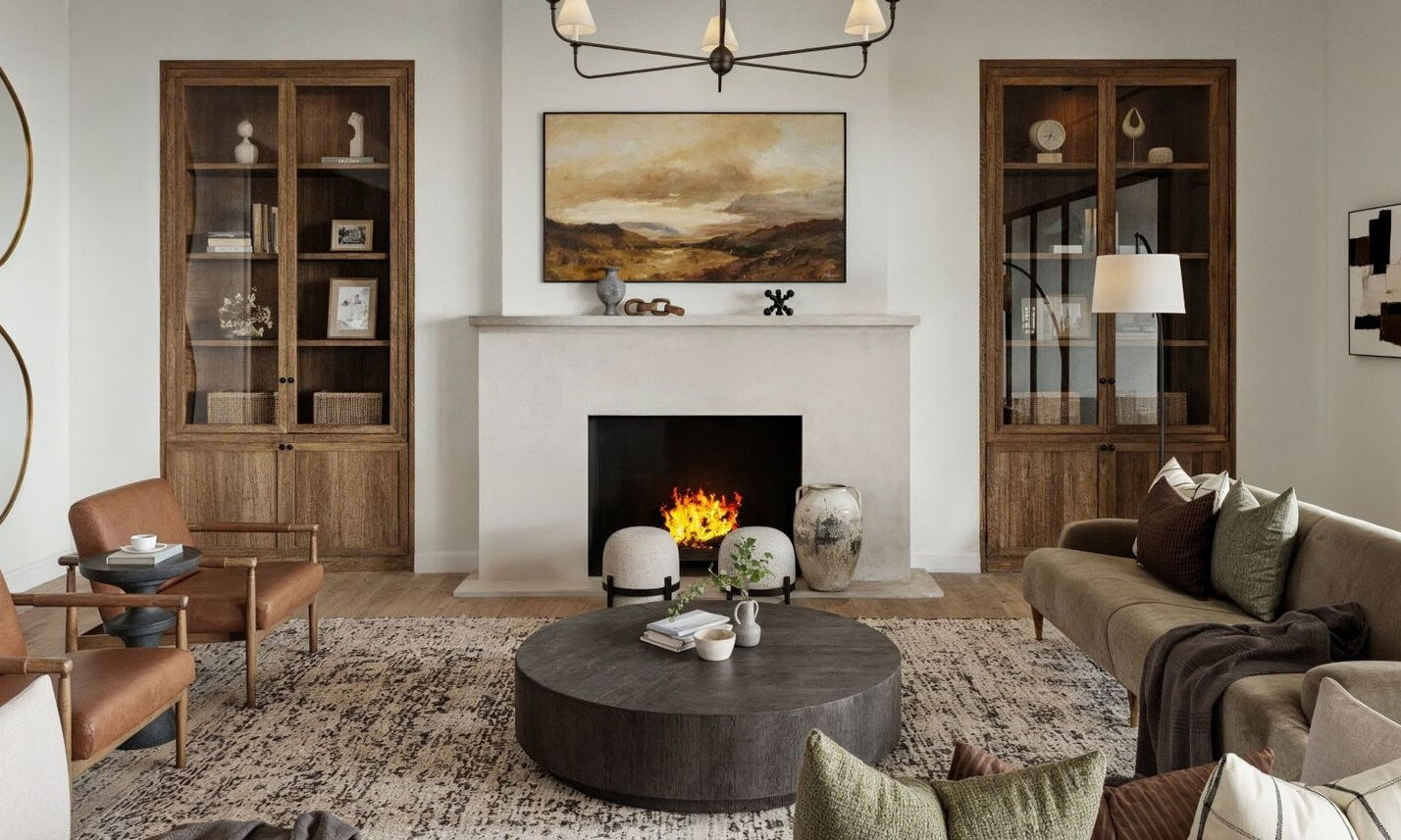 Rustic Modern Tudor Remodel with Wood Finishes by top Fayetteville interior designers