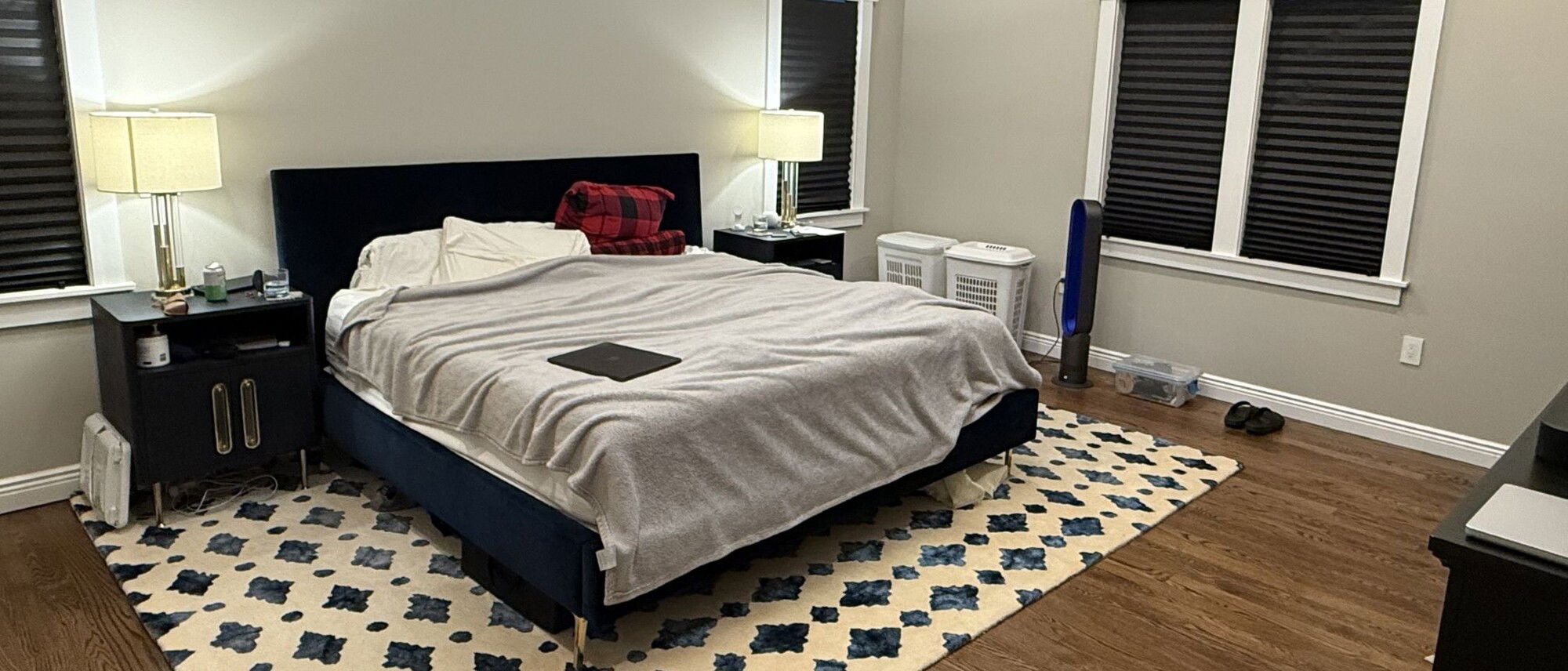 Modern Earthy Bedroom Design with Natural Accents- Before Photo