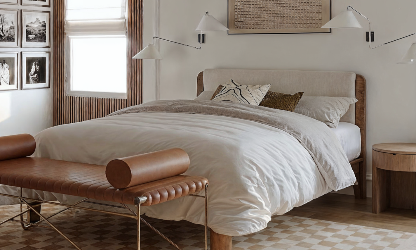 Modern Fresh & Comfortable Master Bedroom Remodel by interior designers in Sugar Land, Texas