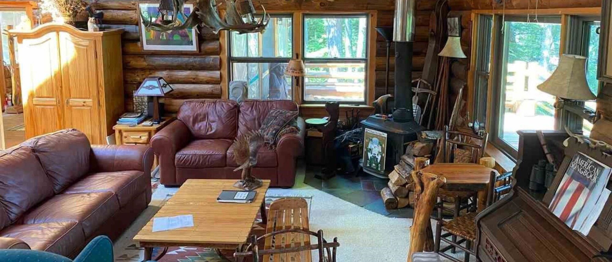 Log Cabin Modern Interior Refresh- Before Photo