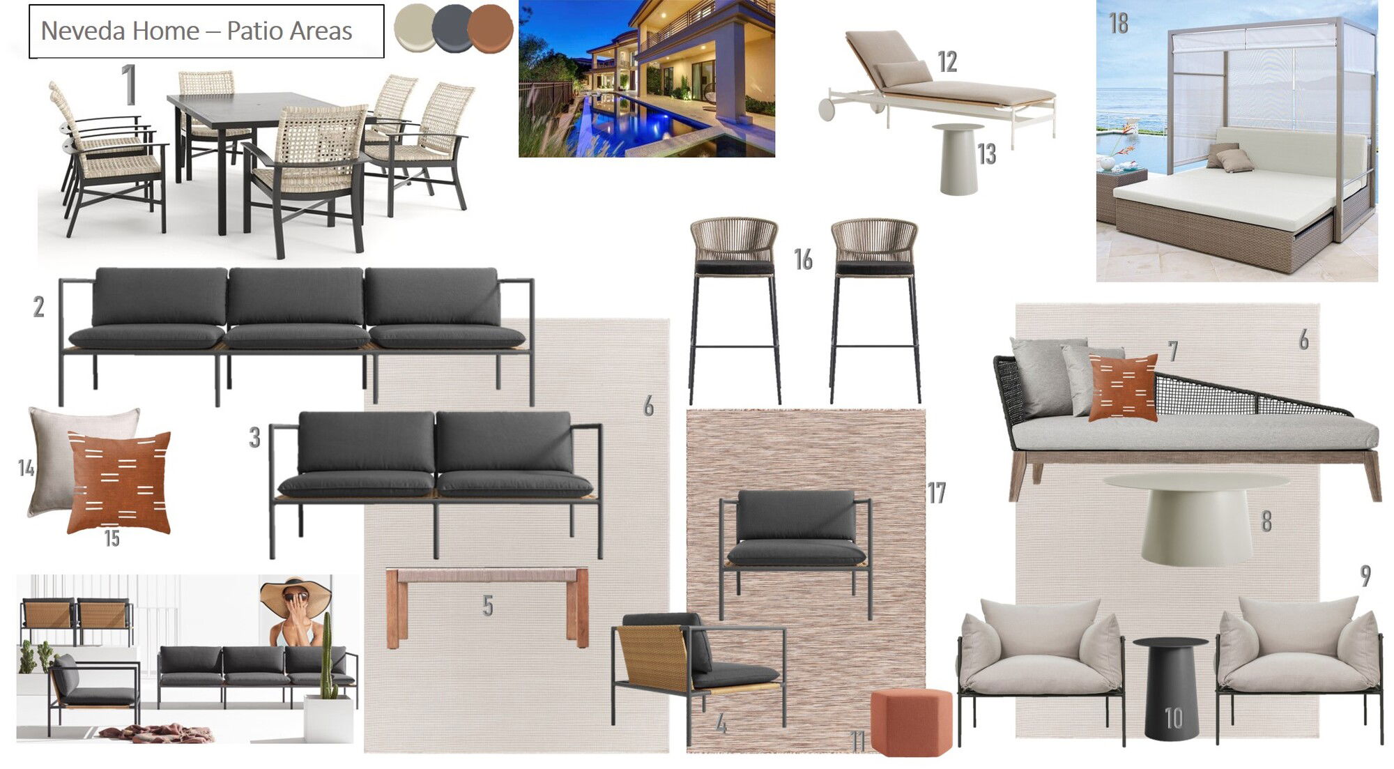 Ideas de Diseño Interior de Patio de Diseñador Online