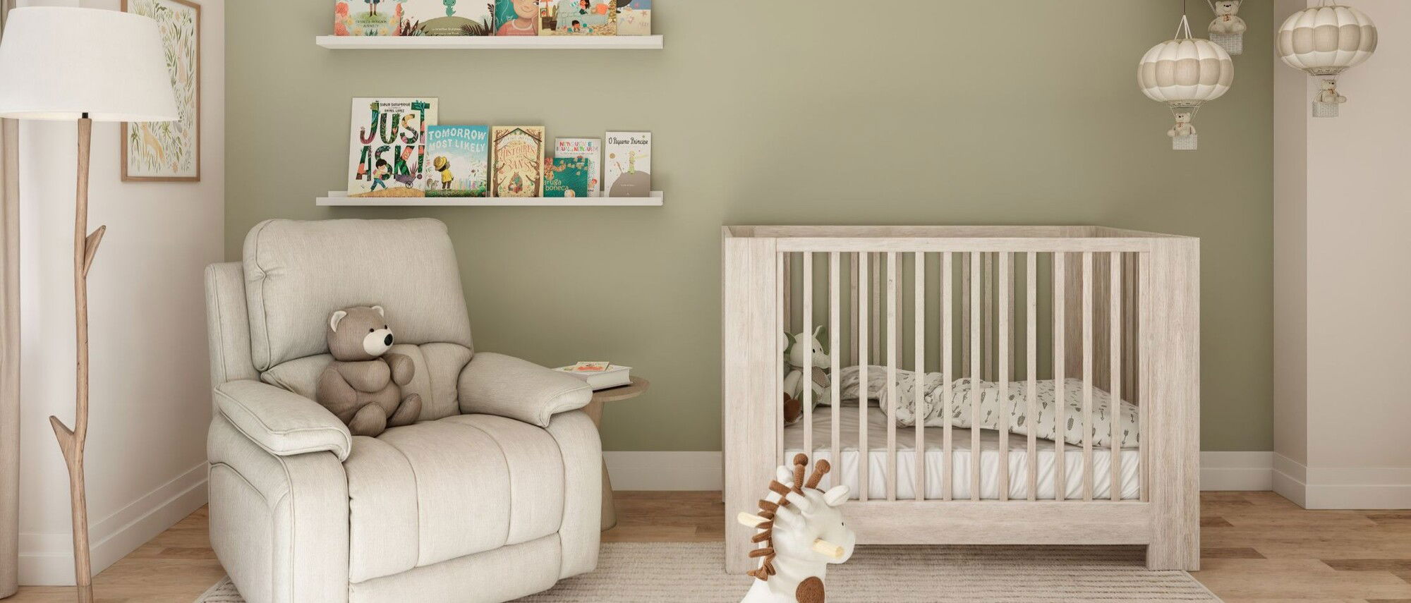 Nature-Inspired Baby Girl Nursery Design- After Rendering